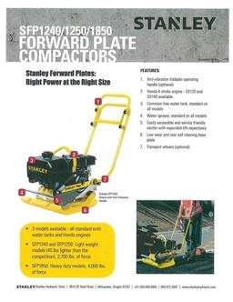 Stanley SFP1850 Plate Compactor