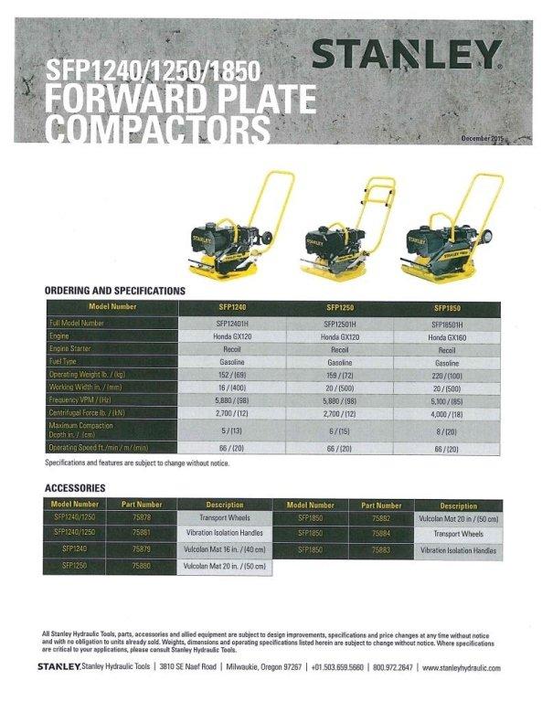 Stanley SFP1850 Plate Compactor