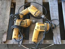 Dewalt VSR Drills, Qty. 3