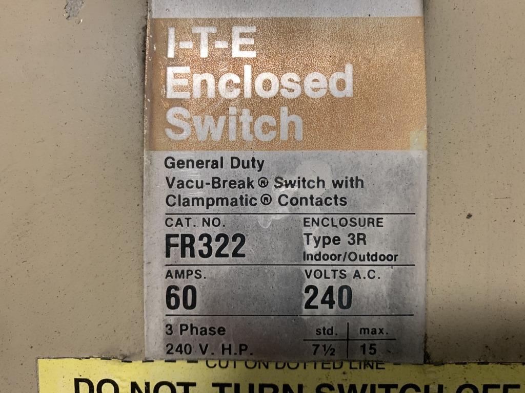 I-T-E Enclosed Switch