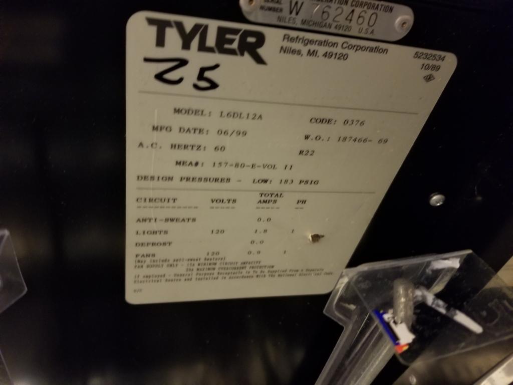 Tyler L6DL12A  5 Deck Dairy Cases