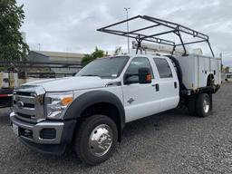 2016 Ford F450 XLT SD 4x4 Crew Cab Flatbed Truck