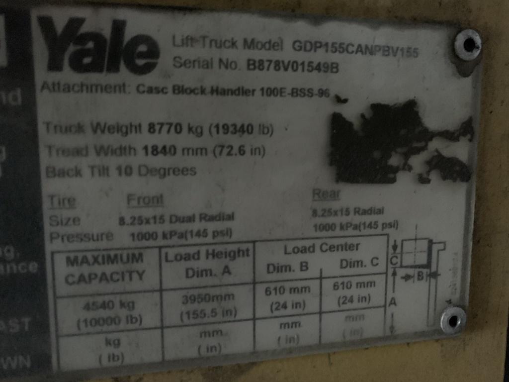 Yale GDP155 Forklift