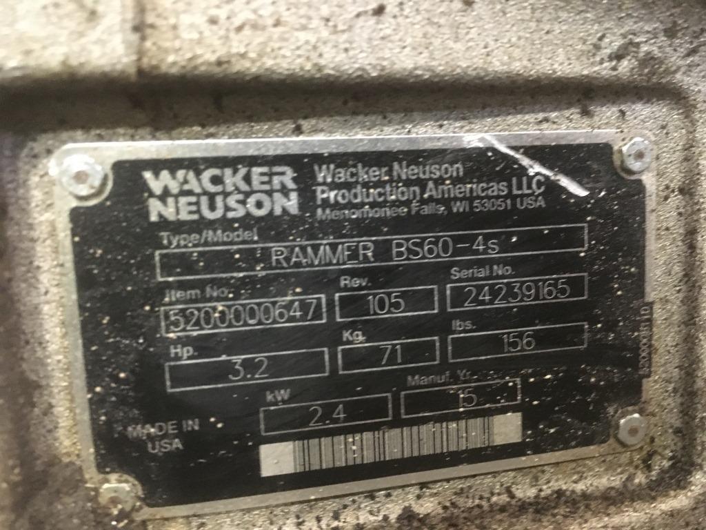2015 Wacker BS60-4 Jumping Jack Tamper