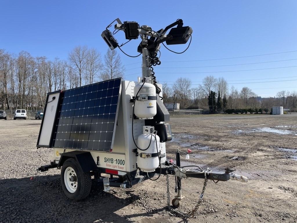 2015 Progress Solar SHYB1000 Towable Light Tower