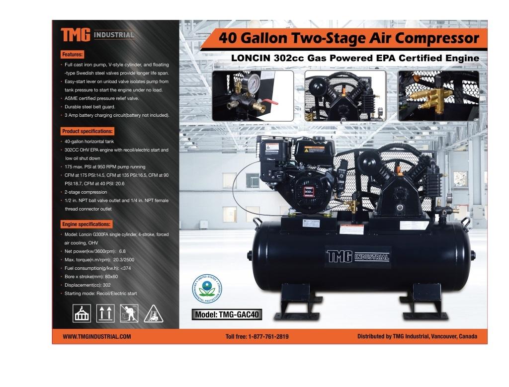 2021 TMG GAC40 Air Compressor