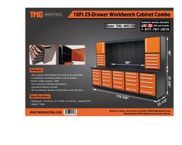 2021 TMG WBC25D Workbench Cabinet Combo