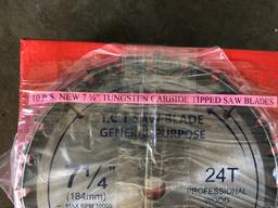 2021 7 1/4" Carbide Saw Blades, Qty. 10