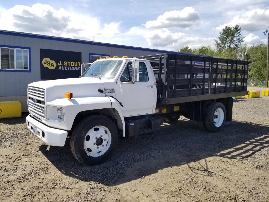 1992 Ford F600 Flatbed Dump Truck