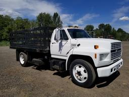 1992 Ford F600 Flatbed Dump Truck