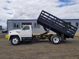 1992 Ford F600 Flatbed Dump Truck