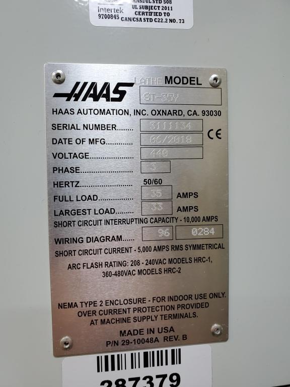 2018 Haas ST35Y CNC Lathe