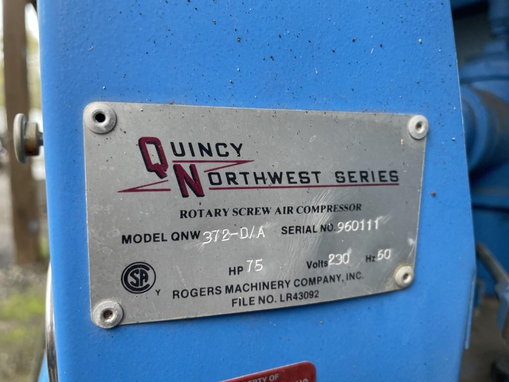 1995 Quincy QNW-372D/A Rotary Screw Air Compressor