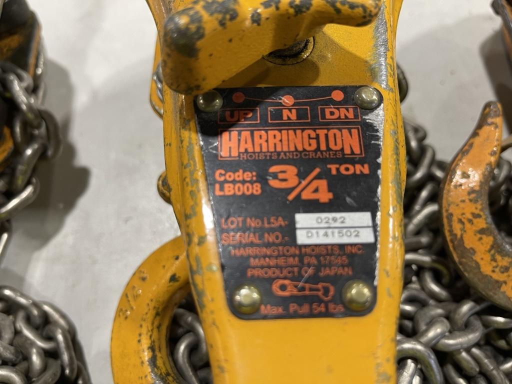 3/4 Ton Lever Chain Hoist, Qty. 4