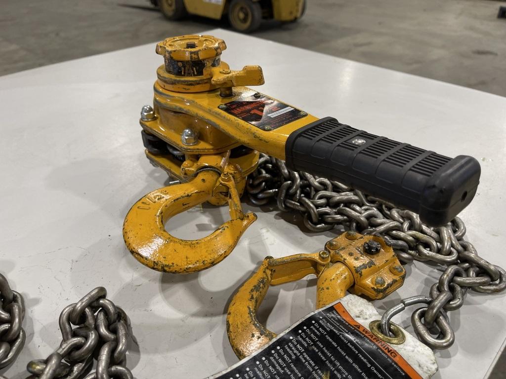 1.5-Ton Lever Chain Hoist, Qty. 2