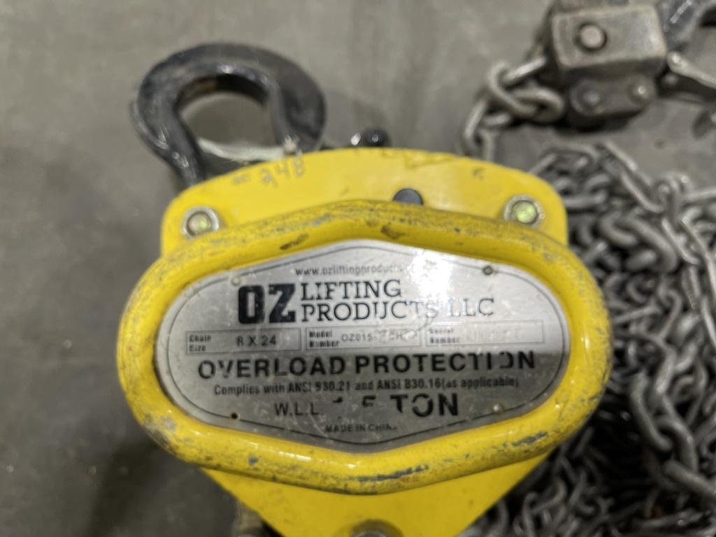 1.5-Ton Chain Hoist Overload Protection