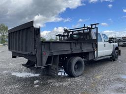 2010 Ford F450 XL 4x4 Crew Cab Flatbed Dump Truck