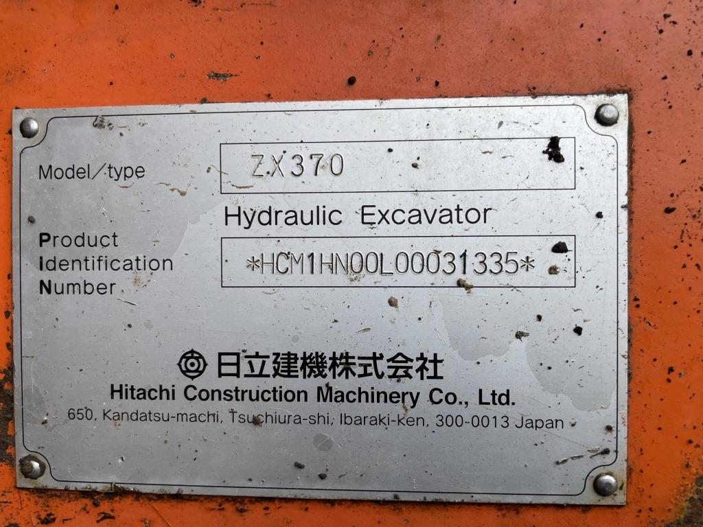 2003 Hitachi Zaxis 370 Hydraulic Excavator