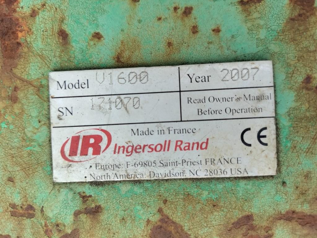 2007 Ingersoll Rand V1600 Hydraulic Hammer