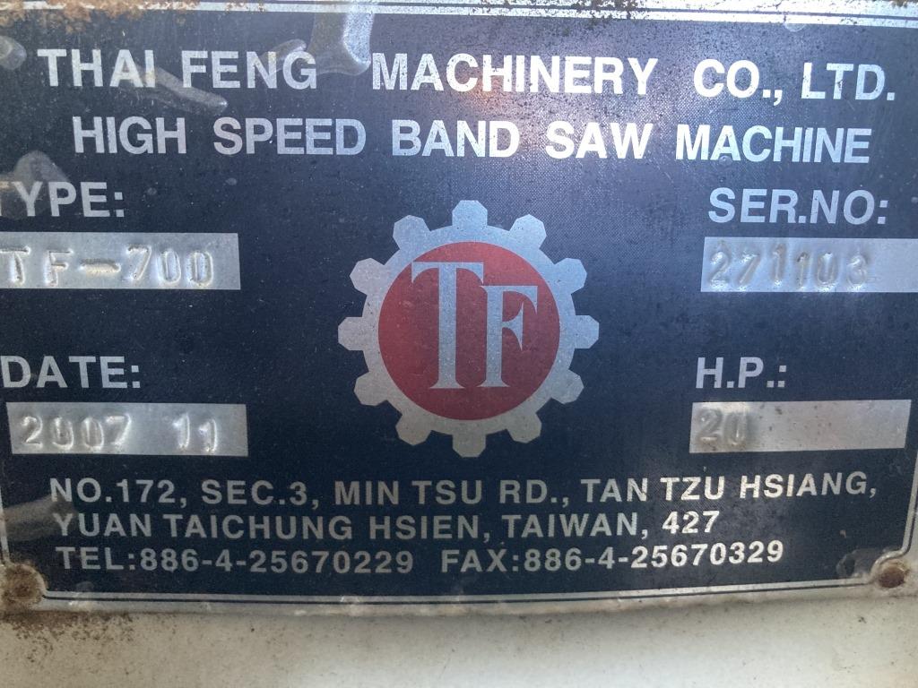 2007 Thai Feng TF-700 Band Saw