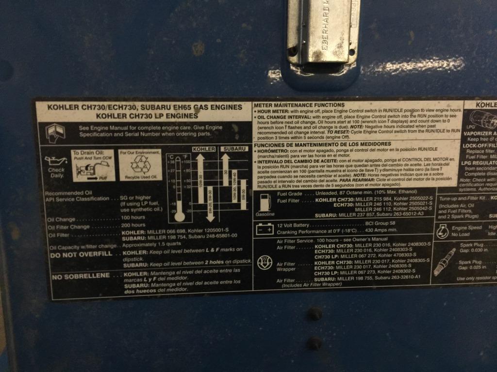 Miller Trailblazer 325 Welder/Generator