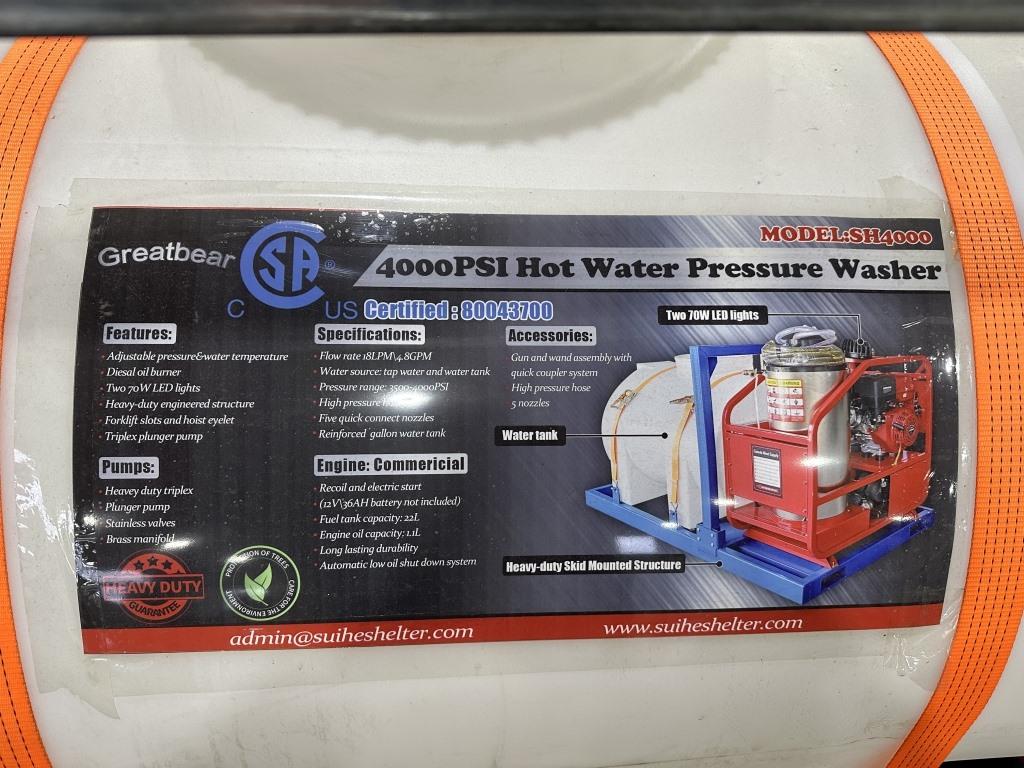 2023 Greatbear SH4000 Hot Water Pressure Washer