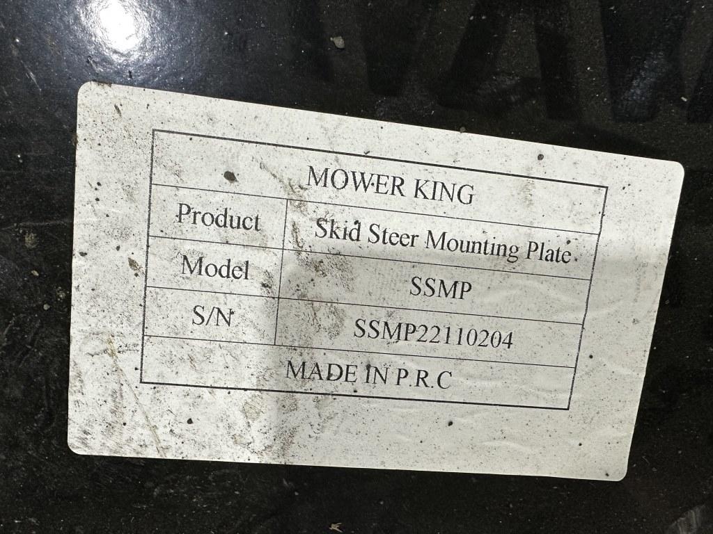 2022 Mower King Skidsteer Mounting Plate