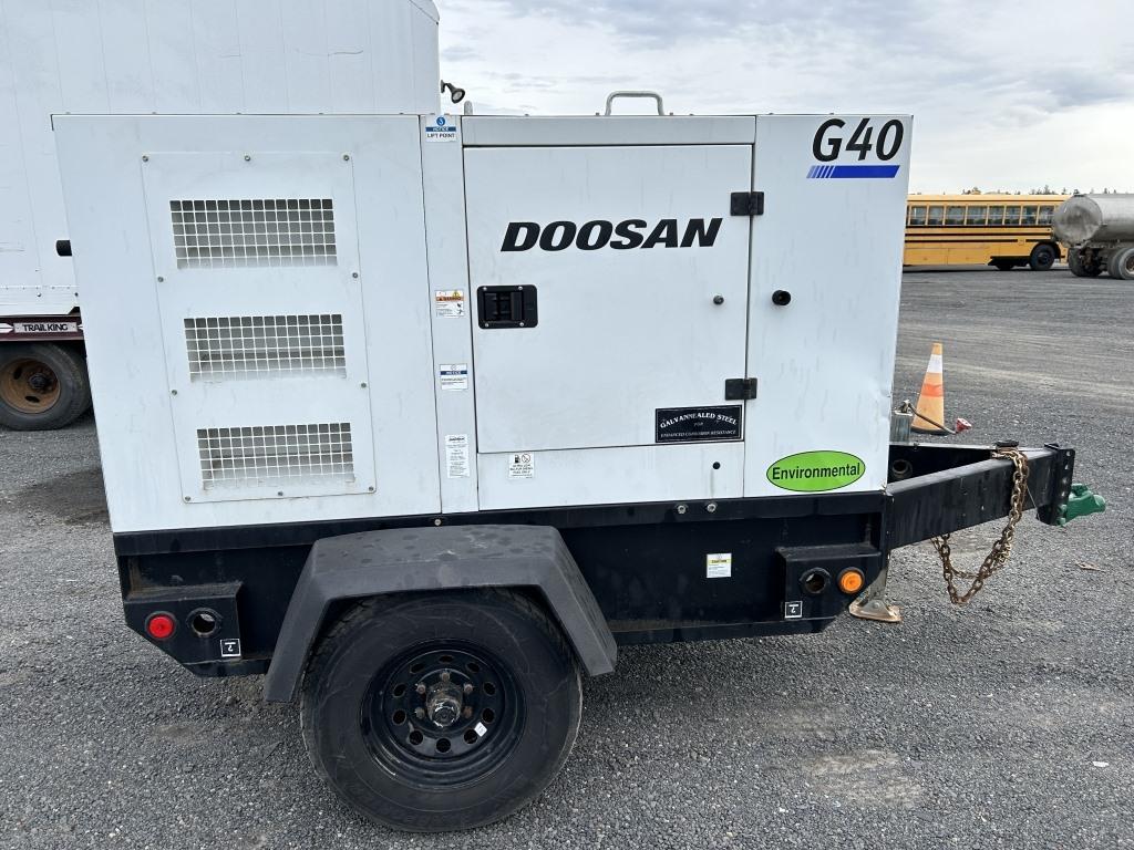 2019 Doosan G40WD0-3A-T4F Towable Generator