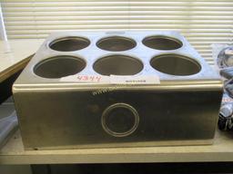 Stainless Steel Utensil Rack, 6 Slots.