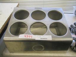 Stainless Steel Utensil Rack, 6 Slots.