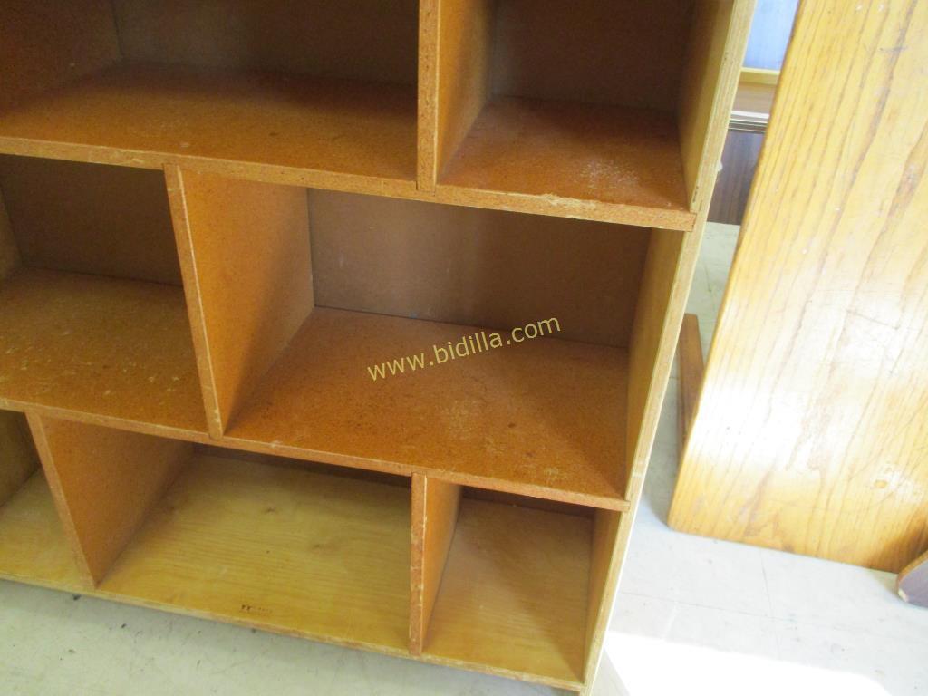 Wood 8 Compartment Storage Cabinet.