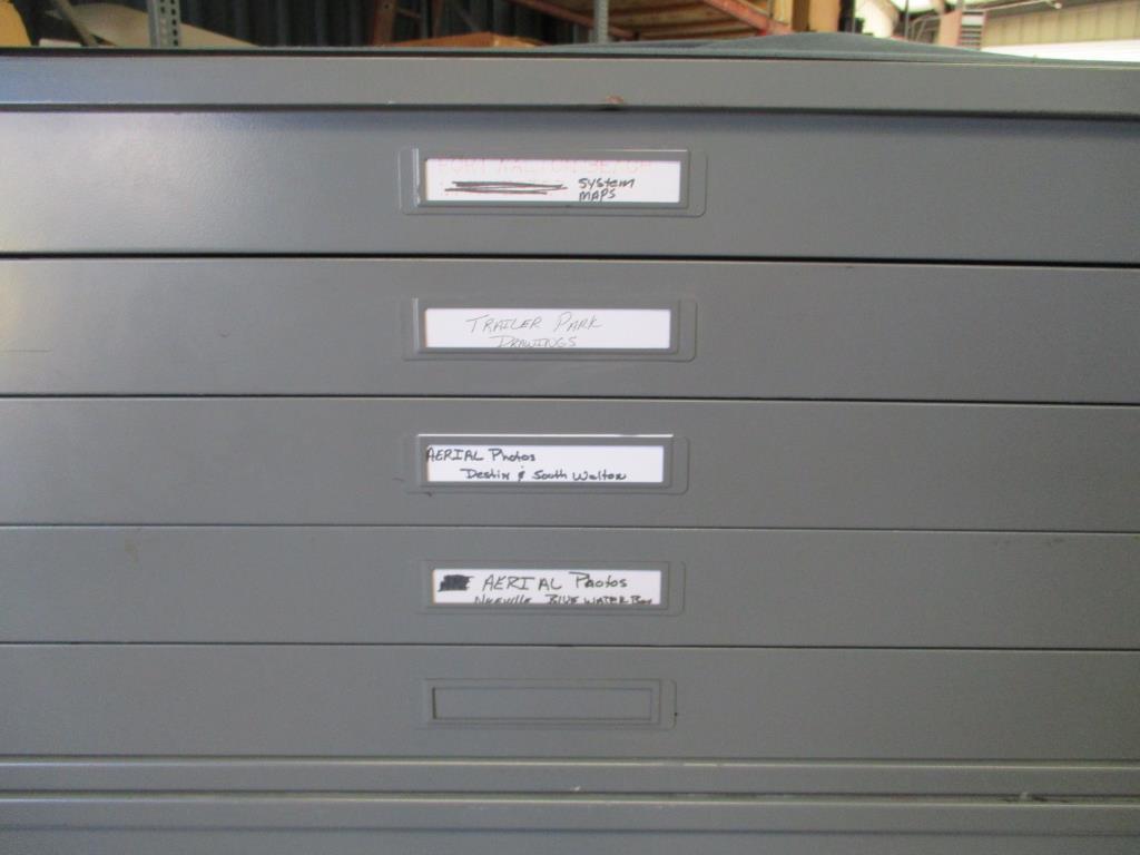 Mayline 15 Drawer Metal Blueprint Holder Cabinet.