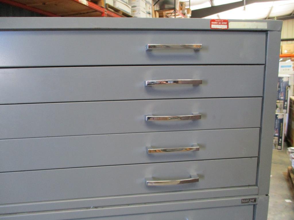 Mayline 15 Drawer Metal Blueprint Holder Cabinet.