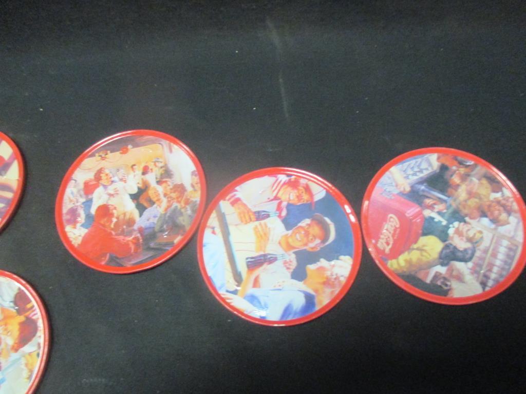 (6) Coca-Cola Coasters in Tin 1994