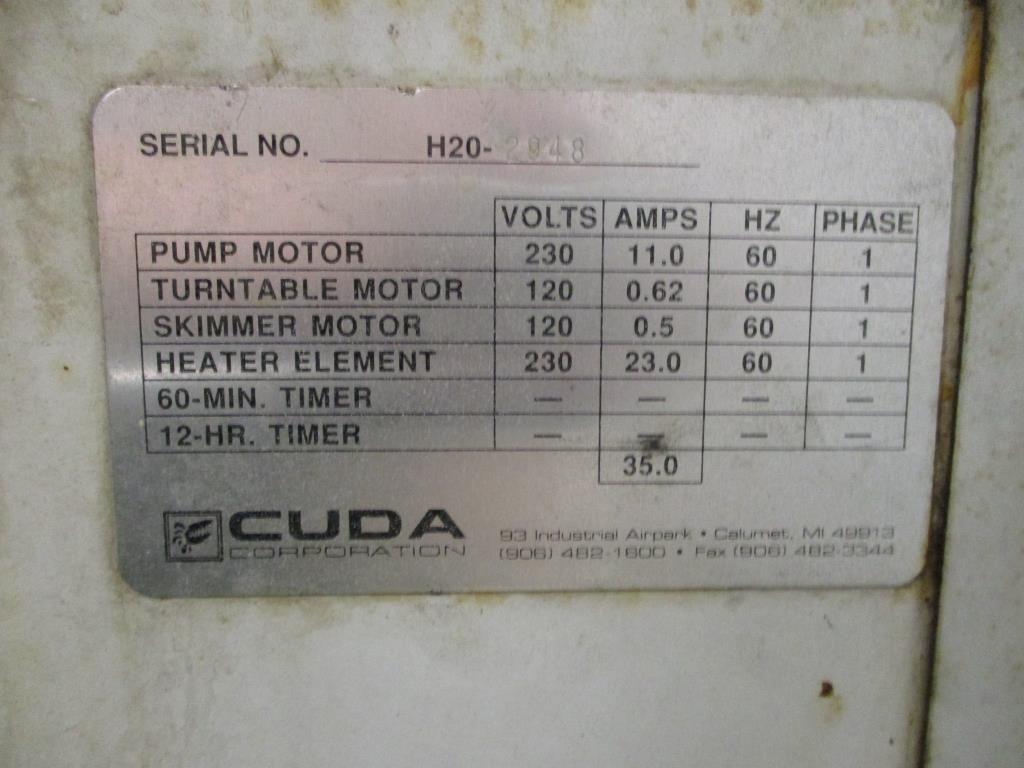 Cuda Parts Washer Model H2O on Wheels.