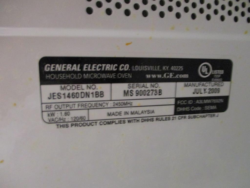 GE Microwave Oven JES1460DN1BB.
