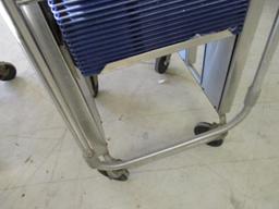 Stainless Steel Rolling Tray Cart w/ Trays.