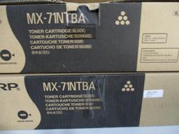 (2) Sharp MX71TBA Black Toner Cartridges.