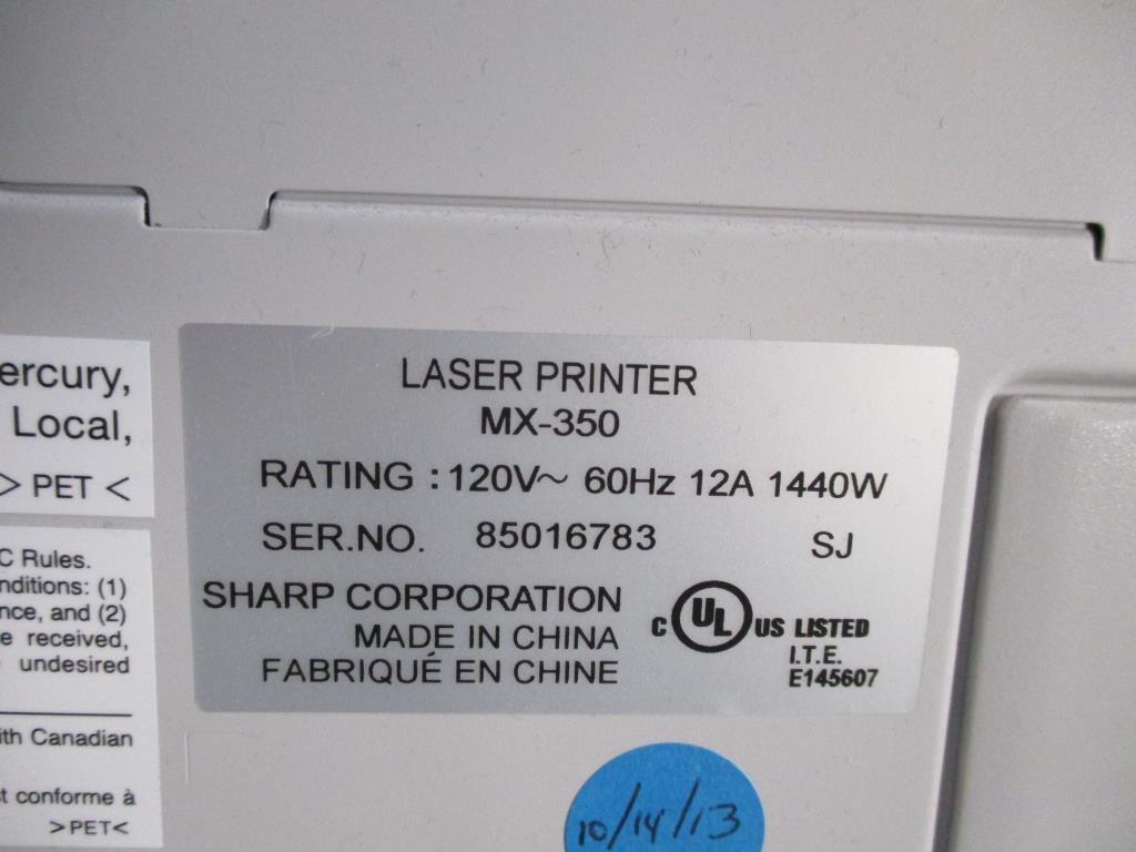 Sharp MX-M350N Multi-Function Printer.