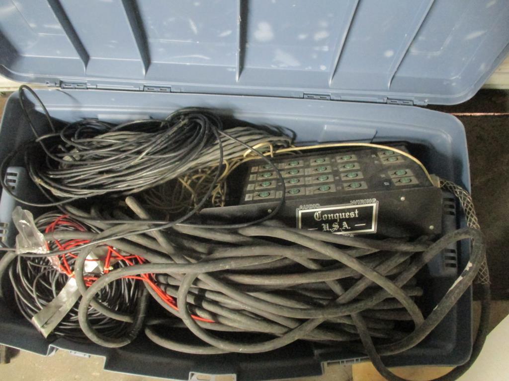 Bin of (20) Channel Conquest Audio Wiring