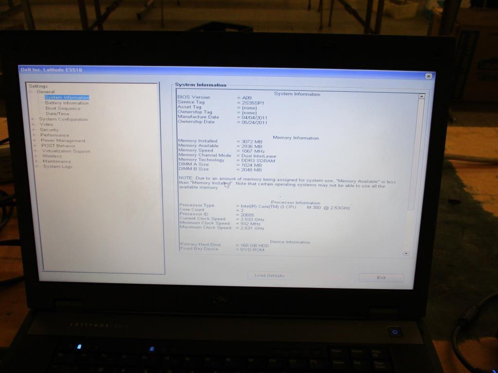 Dell Latitude E5510 Laptop Computer.