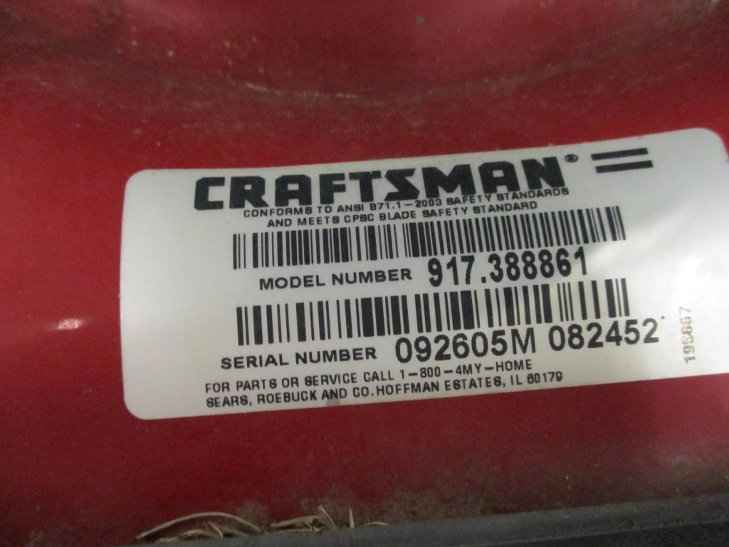 Craftsman Lawn Mower.