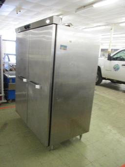 Hobart Stainless Steel 2 Door Warming Cabinet.