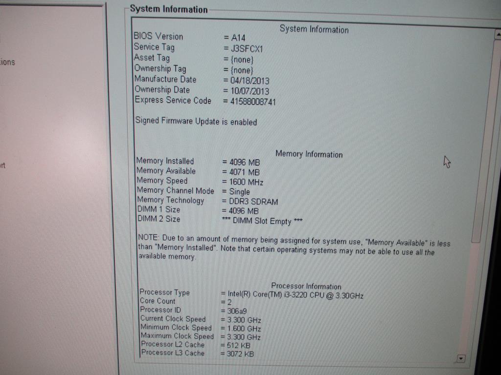 Dell OptiPlex 3010 Desktop Computer.