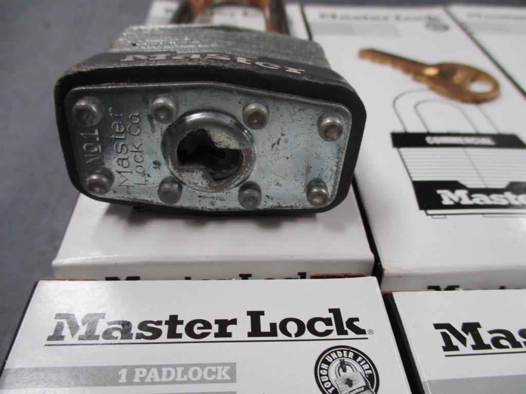 (6) Masterlock 1KA Keyed Alike Padlocks.