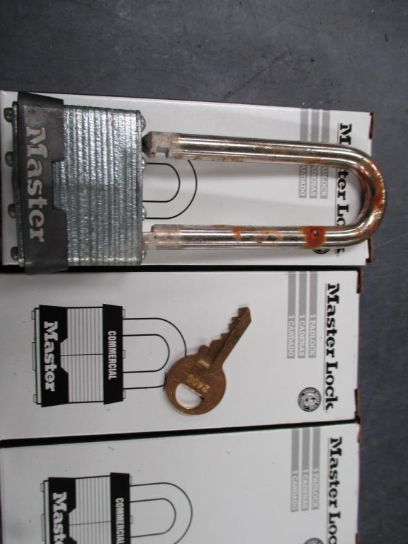 (6) Masterlock 1KA Keyed Alike Padlocks.