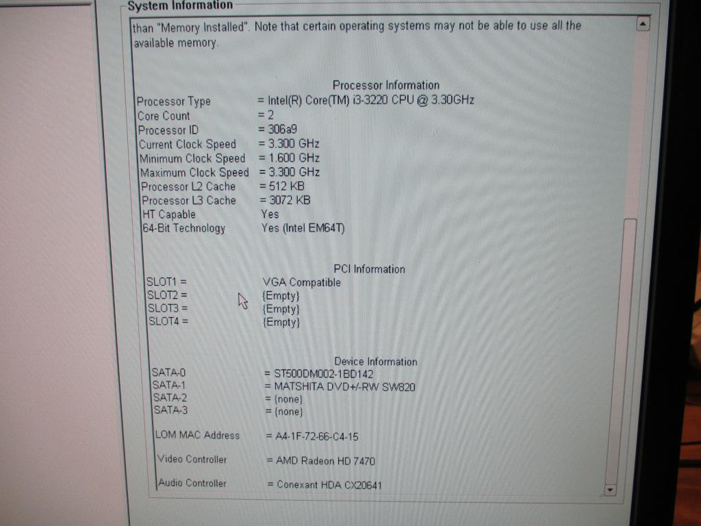 Dell OptiPlex 3010 Desktop Computer.