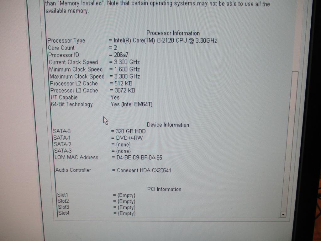 Dell OptiPlex 390 Desktop Computer.