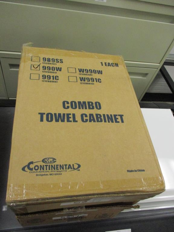 (3) Continental Metal Combo Towel Cabinets 990W.