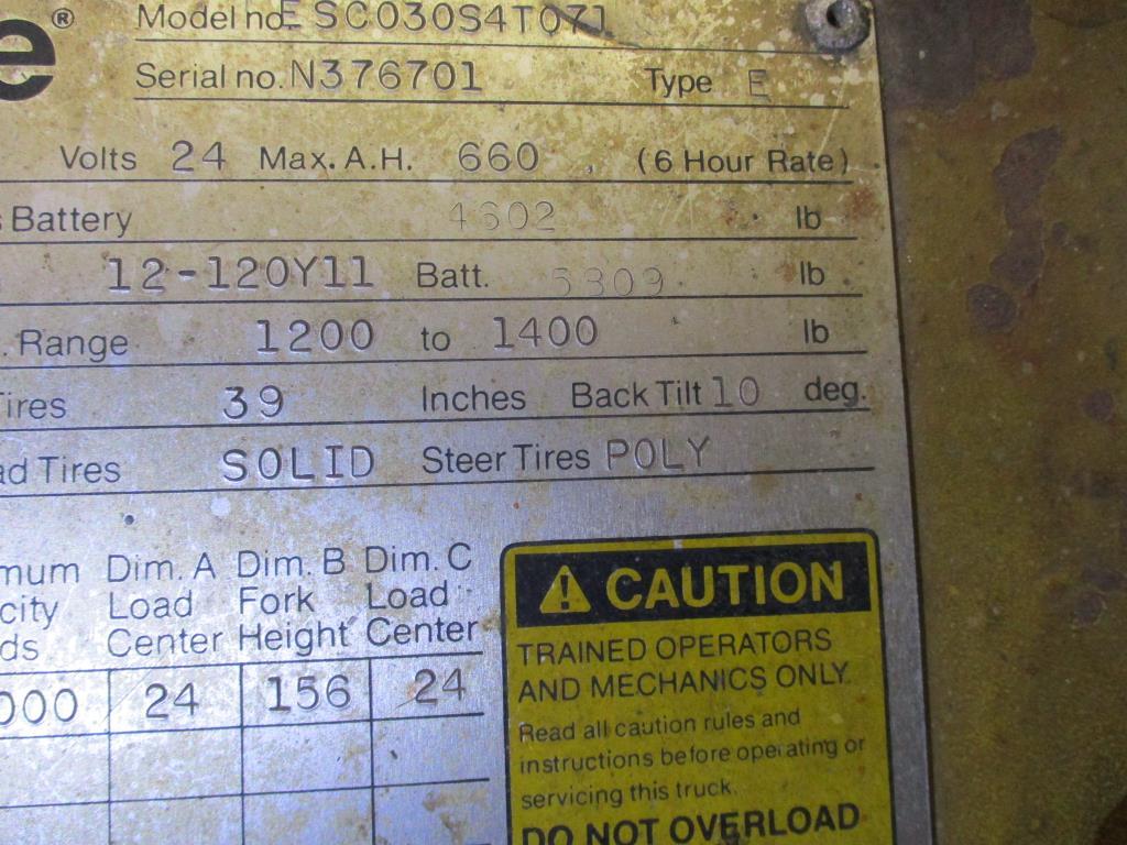 Yale Motorized Pallet Lift ESC030S4T071.